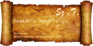 Szekér Teréz névjegykártya