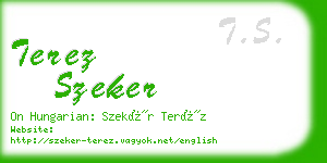 terez szeker business card